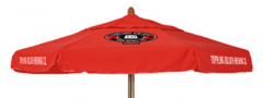 6' Woodgrain Market Umbrella with Valence Domestic