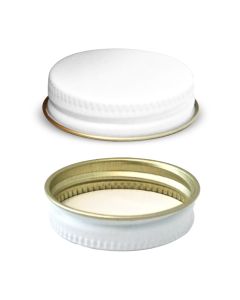 White Metal Growler Cap with Paper Liner